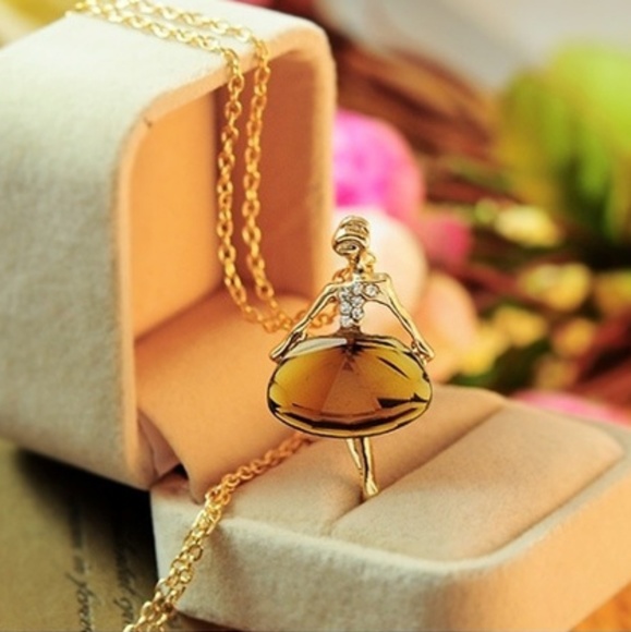 Ballerina Jewel Necklace Gold - Picture 6 of 6